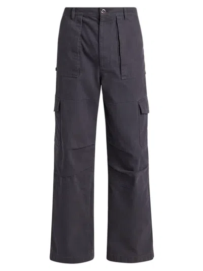 Acne Studios Men's Twill Cargo Trousers In Dark Grey
