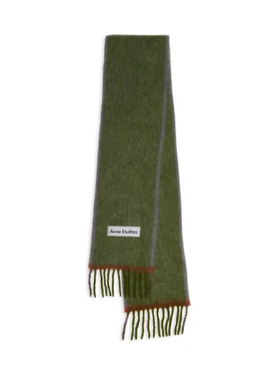 Acne Studios Men's Vally Alpaca-wool Scarf In Grass Green