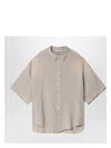 Acne Studios Short-sleeve Viscose Shirt With Classic Collar And Button-down Front