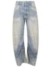 Acne Studios Men Wide-leg Gradient Jeans In Blue