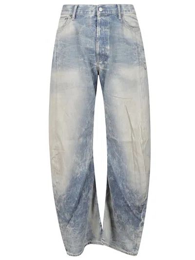 Acne Studios Men Wide-leg Gradient Jeans In Blue