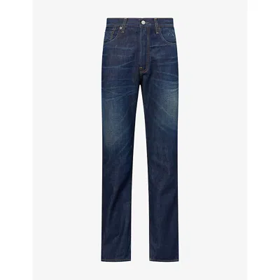 Acne Studios Mens 1996 Straight-leg Denim Jeans Dark Blue
