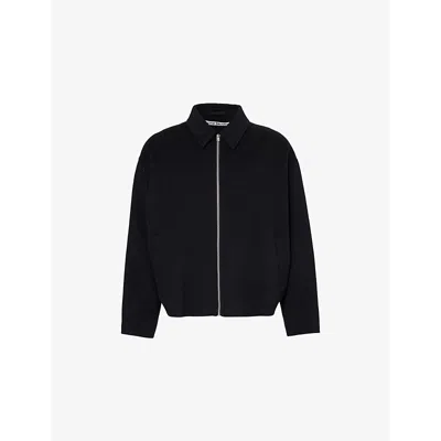 Acne Studios Mens Doverio Zip-front Long-sleeve Wool-felt Jacket Black