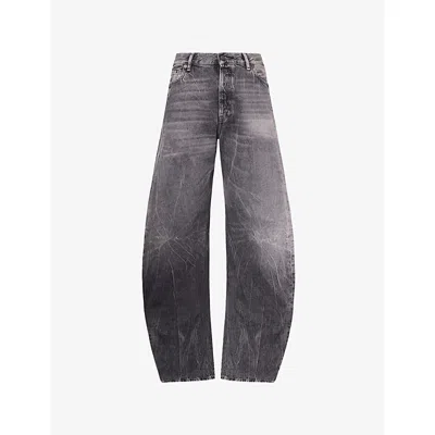 Acne Studios Mens  Gothik Faded-wash Denim Blend Jean In Black