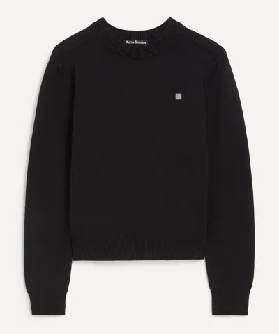 Acne Studios Mens Black Cotton Crew Sweatshirt