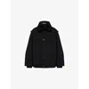 Acne Studios Mens Omanti Chamois Shearling-collar Nylon Jacket Black In Black