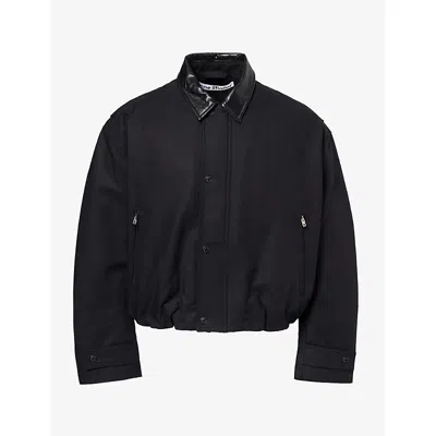 Acne Studios Mens Black Opado Collared Cotton Jacket