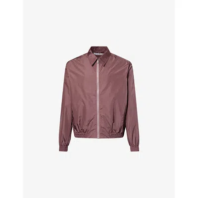 Acne Studios Mens Brand-print Shell Jacket Lilac