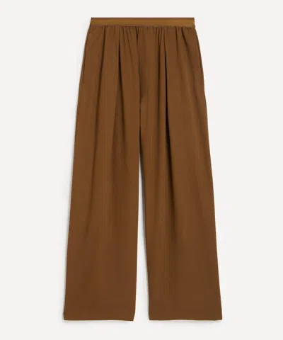 Acne Studios Mens Brown Loose-fit Logo Trousers