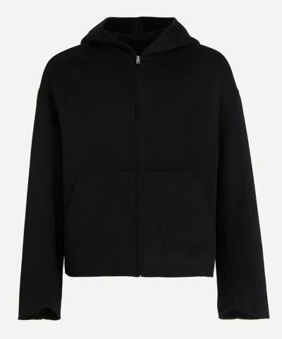 Acne Studios Mens Cashmere Hooded Jacket In Black