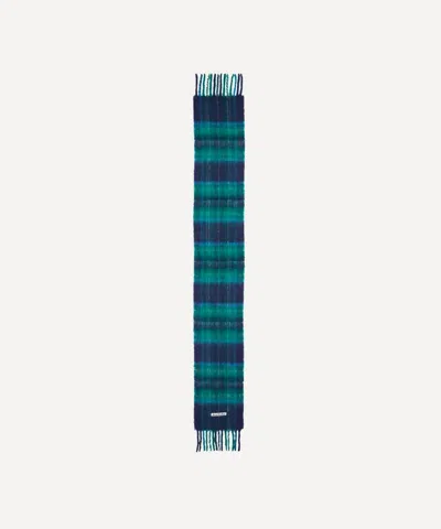 Acne Studios Mens Check Mohair Scarf In Multi