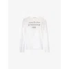 Acne Studios Mens Distressed Long-sleeve Logo T-shirt