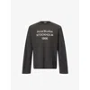 Acne Studios Mens Faded Black Edden 1996 Long-sleeves Cotton-blend T-shirt