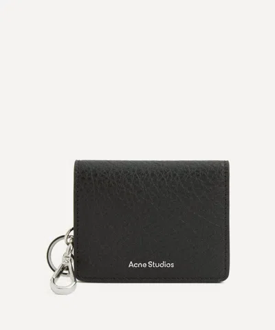 Acne Studios Mens Folded Leather Wallet In Black