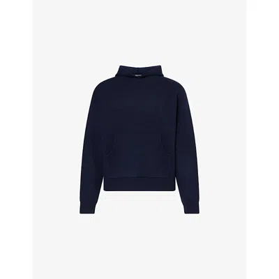 Acne Studios Mens Ink Blue Klama Relaxed-fit Cashmere-blend Hoodie