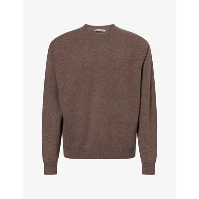 Acne Studios Mens Klimis Cashmere Jumper Walnut Brown Xl