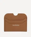 Acne Studios Mens Leather Card Holder In Brown