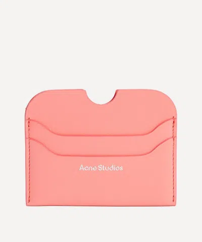 Acne Studios Mens Logo Electric Pink Card Holder