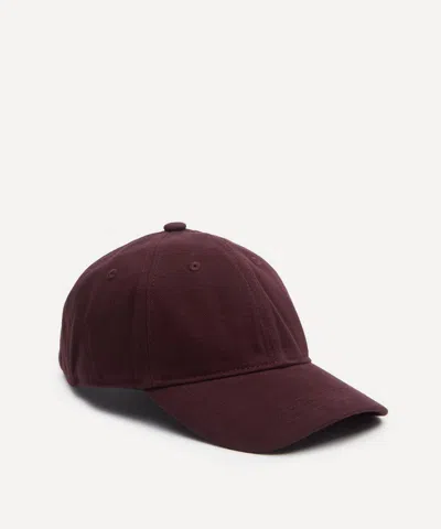 Acne Studios Mens Logo-embroidered Twill Baseball Cap In Burgundy