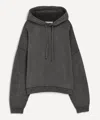 Acne Studios Hooded Sweater Drawstring Ribbed Cuffs In Gray