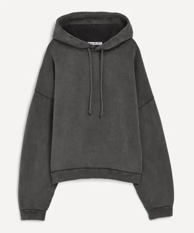 Acne Studios Mens Logo Hooded Sweatshirt In Gray