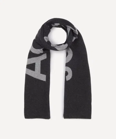 Acne Studios Mens Logo Jacquard Scarf