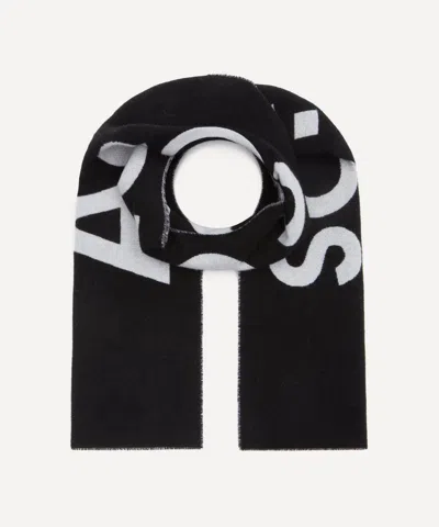 Acne Studios Mens Logo Jacquard Scarf