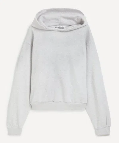 Acne Studios Mens Logo Stamp Hoodie In Gray