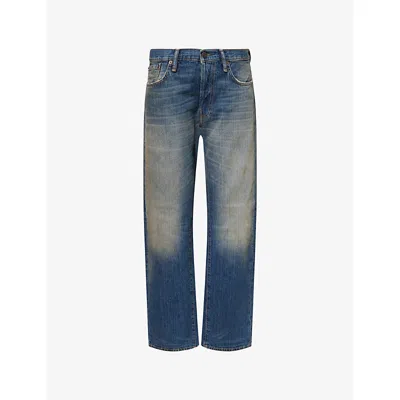 Acne Studios Mens Mid Blue 1996 Mid-wash Bingo Denim Jeans