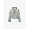 Acne Studios Mens Orayo Penicillin Hooded Denim Jacket Mid Blue Xl In Blue