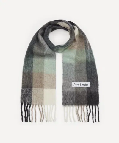 Acne Studios Mens Mohair Checked Scarf