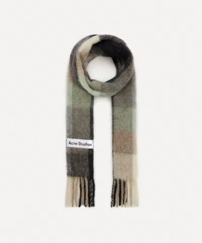 Acne Studios Mens Mohair Checked Scarf