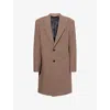 Acne Studios Mens Multi Brown Houndstooth Notched-lapel Wool Coat In Multi