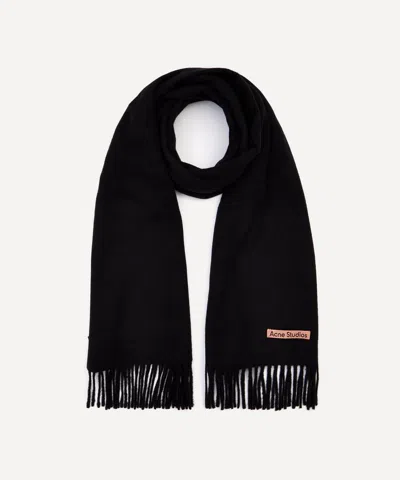 Acne Studios Mens Oversized Fringe Wool Scarf