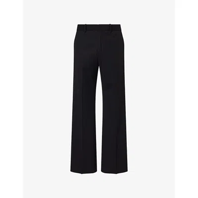 Acne Studios Mens Palvin Wide-leg Wool Jacquard Trousers Black