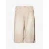 Acne Studios Mens Sand Beige Judda Relaxed-fit Denim Shorts