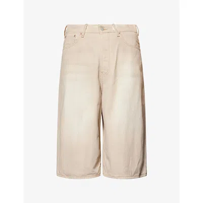 Acne Studios Mens Sand Beige Judda Relaxed-fit Denim Shorts