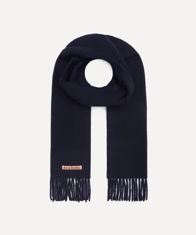 Acne Studios Mens Skinny Fringe Wool Scarf