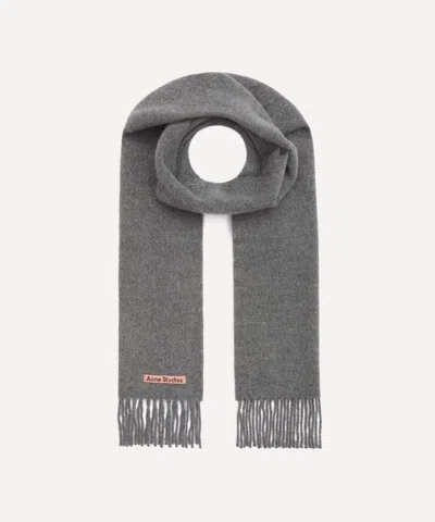 Acne Studios Mens Skinny Fringe Wool Scarf