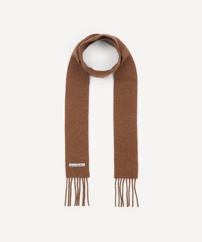 Acne Studios Mens Skinny Wool-alpaca Fringe Scarf