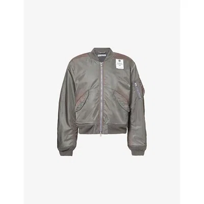 Acne Studios Mens Stone Grey Orby Padded Shell Jacket In Gray