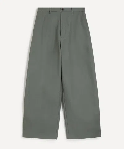 Acne Studios Mens Stone Grey Satin Trousers In Gray