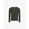 Acne Studios Mens Vintage Green Ribbed Crewneck Knitted Jumper In Green