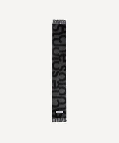 Acne Studios Mens Wool-alpaca Logo Scarf