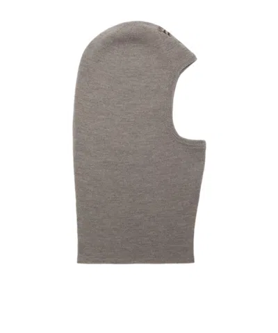 Acne Studios Merino Wool Balaclava In Gray