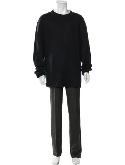 Pre-owned Acne Studios Merino Wool Crew Neck Pullover In Black