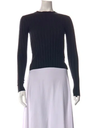Pre-owned Acne Studios Merino Wool Crew Neck Sweater In Black