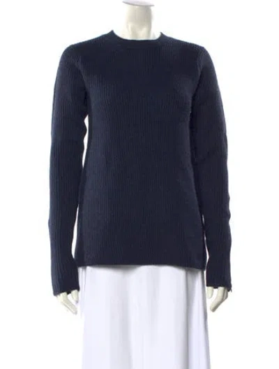 Pre-owned Acne Studios Merino Wool Crew Neck Sweater In Blue