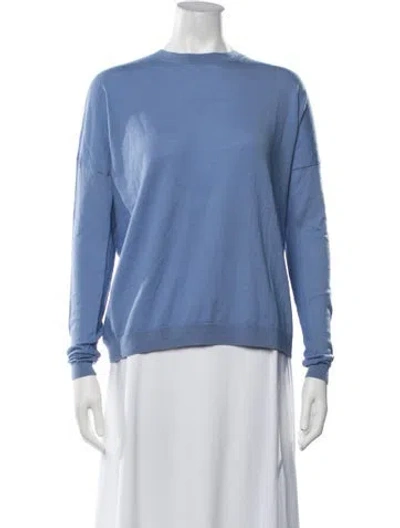 Pre-owned Acne Studios Merino Wool Crew Neck Sweater In Blue