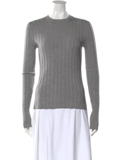 Pre-owned Acne Studios Merino Wool Crew Neck Sweater In Gray
